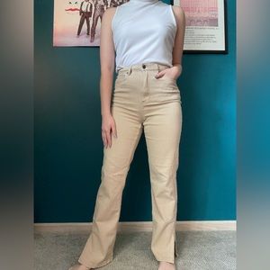 Motel Rocks Tan Kick Flair Pants